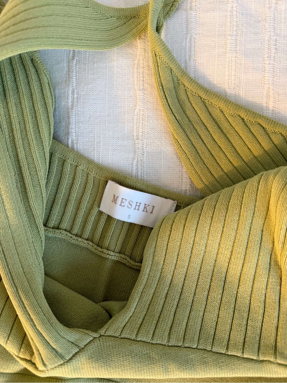 Meshki Ribbed Halter Maxi a skirt and top - Picture 4 of 6